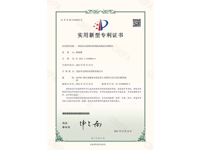 實(shí)用新型專利證書(shū)